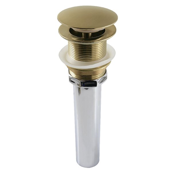 Kingston Brass Brass Pop Up Drain for Cast Iron Utility Sink, Brushed Brass GCL112BB